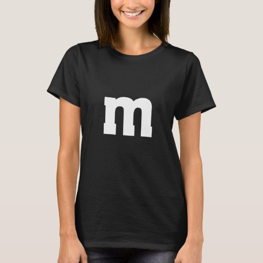 Letter m Simple Costume for Teachers or Team Group T-shirt (Voorkant)