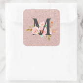 Letter M Vierkante Sticker (Tas)
