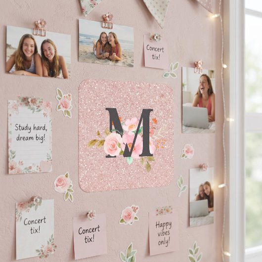 Letter M Vierkante Sticker