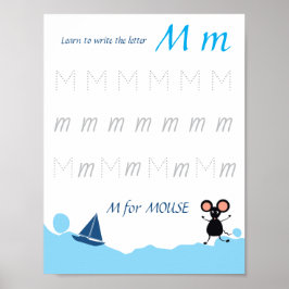 Letter M Volgen Poster voor Kinderen