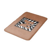 Letter M Zebra Monogrammed Bath Mat (Gekanteld)