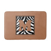 Letter M Zebra Monogrammed Bath Mat (Voorkant)