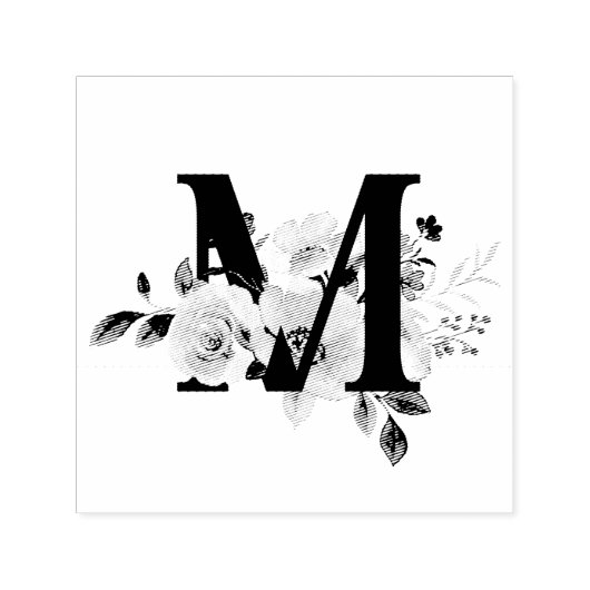 Letter M Zelfinktende Stempel (Design)