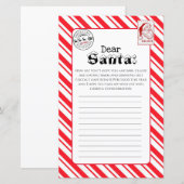 Letter met kerstvislijst (Voorkant / Achterkant)