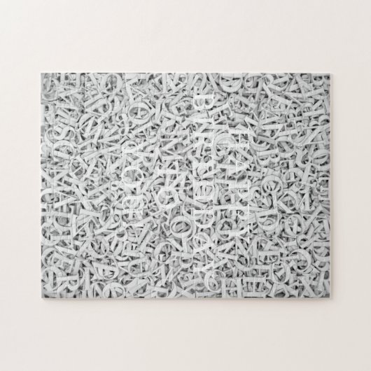 Letter Mix Chic Fun Monotone  Legpuzzel (Horizontaal)