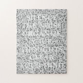 Letter Mix Chic Minimalist Monotone Puzzle Legpuzzel (Verticaal)