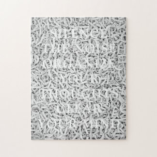 Letter Mix Chic Minimalist Monotone Puzzle Legpuzzel