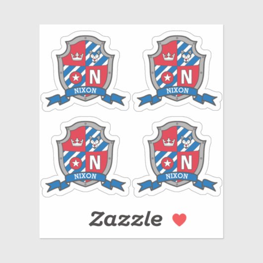 Letter N aangepaste naam Nixon wolf dog ridders ku Sticker (Vel)