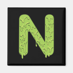 Letter N Alfabet Initialen Halloween Kostuum Kinde Magneet