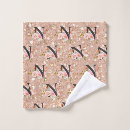 Letter N Bad Handdoek (Wasdoekje)