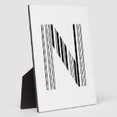 LETTER N BAR CODE Eerste Initiaal Barcodepatroon Fotoplaat (Zijkant)