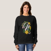 Letter N Capital Alphabet Flowers Monogram Initiaa Trui (Voorkant volledig)