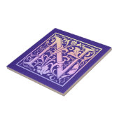 Letter N Colorful First Letter Gradient Tegeltje (Zijkant)