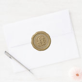 *~* Letter N Diamond Circle GOUDEN Wax Seal Sticke Ronde Sticker (Envelop)