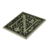 Letter N First Letter Monogram Tegeltje (Zijkant)