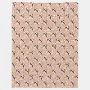 Letter N Fleece Deken