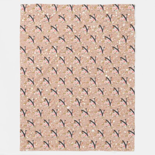 Letter N Fleece Deken (Voorkant)
