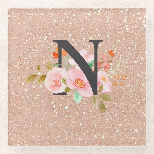 Letter N Glazen Onderzetter (Voorkant)