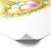 Letter N Gold Spring Nature Monogram Duckling Kids Poster (Hoek)