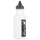 Letter N Middeleeuwse Monogram Art Nouveau Waterfles (Links)