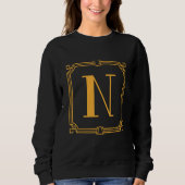 Letter N Monogram Alphabet N Initial Geometric Dec Trui (Voorkant)