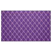 Letter N monogram decoratieve tekst op maat stof (Fat Quarter)