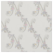 Letter N monogram decoratieve tekst op maat Stof (Close Up)