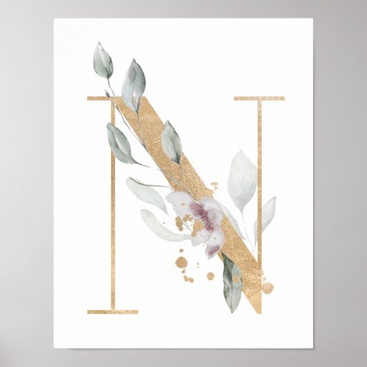 Letter N Monogram Poster (Voorkant)