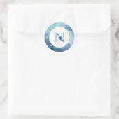 *~* LETTER N - Nautische strandenvelop Sticker (Tas)