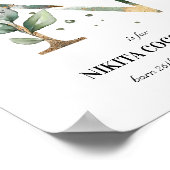 Letter N New Baby Monogram Birth Print Greenery (Hoek)