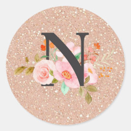 Letter N Ronde Sticker