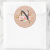 Letter N Ronde Sticker (Tas)