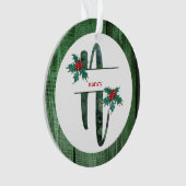 *~* Letter N Rustic Kerstfeestjes AP44 Ornament (voorkant)