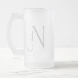 Letter N Scroll Typography Monogram Matglas Bierpul