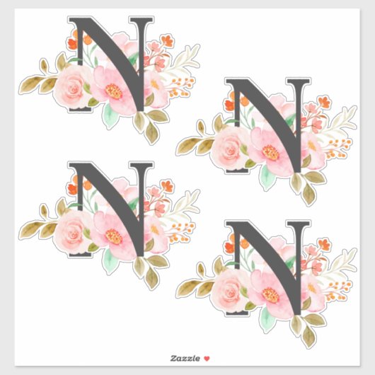 Letter N Sticker (Vel)