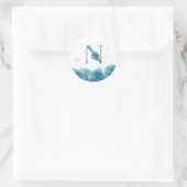 *~* LETTER N - Zee Ocean Beach Envelope Sticker (Tas)