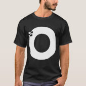 Letter O Alphabet Initiaal Monogram T-shirt (Voorkant)