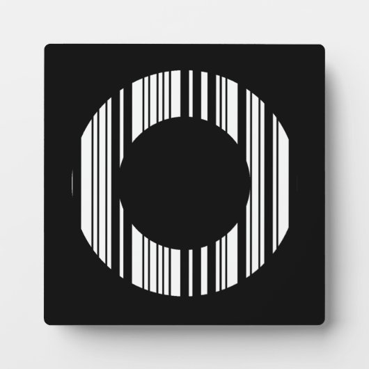 LETTER O BAR CODE Eerste Initiaal Barcodepatroon Fotoplaat (Voorkant)