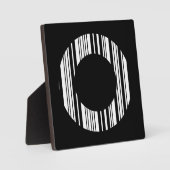 LETTER O BAR CODE Eerste Initiaal Barcodepatroon Fotoplaat (Voorkant)