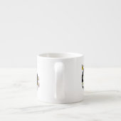 Letter O Bloem Vlinder Monogram Initiaal   Espresso Kop (Achterkant)