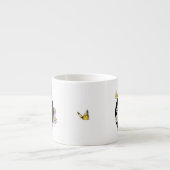 Letter O Bloem Vlinder Monogram Initiaal   Espresso Kop (Voorkant)