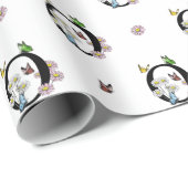 Letter O Bloemige Waterverf Vlinder Monogram    Cadeaupapier (Rol Hoek)