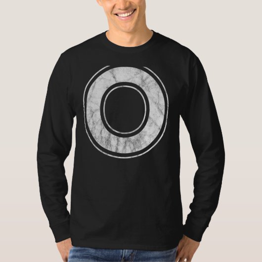 Letter O Capital Alphabet Monogram Initiaal T-shirt (Voorkant)
