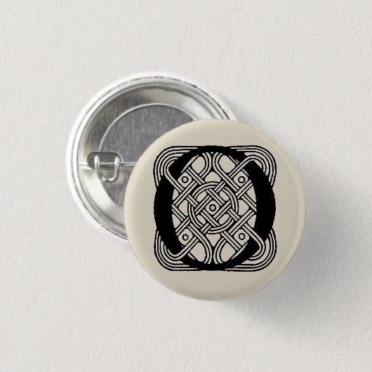 Letter O  Celtic Knot Monogram Ronde Button 3,2 Cm (Voorkant /achterkant)
