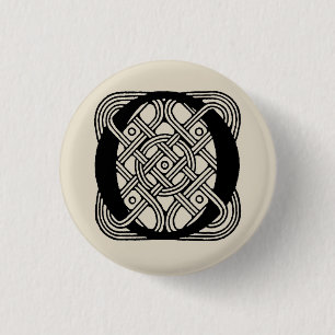 Letter O  Celtic Knot Monogram Ronde Button 3,2 Cm