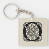 Letter O  Celtic Knot Monogram Sleutelhanger (voorkant)