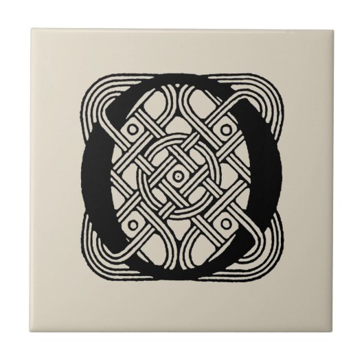 Letter O  Celtic Knot Monogram Tegeltje (Voorkant)