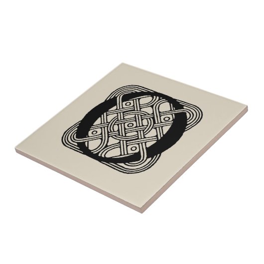 Letter O  Celtic Knot Monogram Tegeltje (Zijkant)