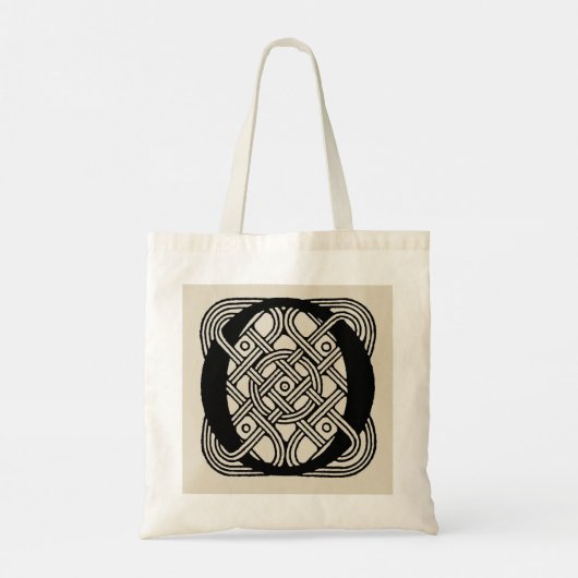 Letter O  Celtic Knot Monogram Tote Bag (Achterkant)