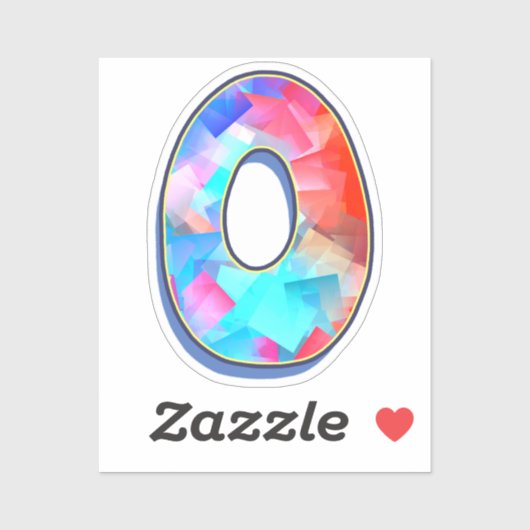 Letter O - Color Mix Sticker (Vel)